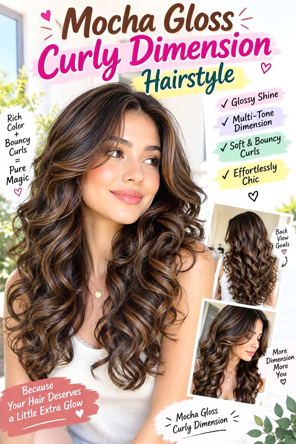 Mocha Gloss Curly Dimension Hairstyle