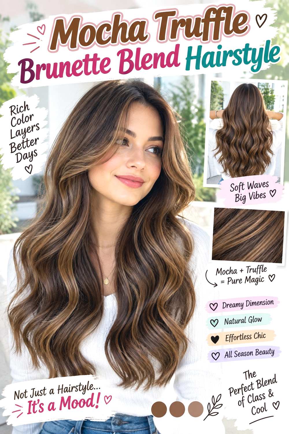 Mocha Truffle Brunette Blend Hairstyle