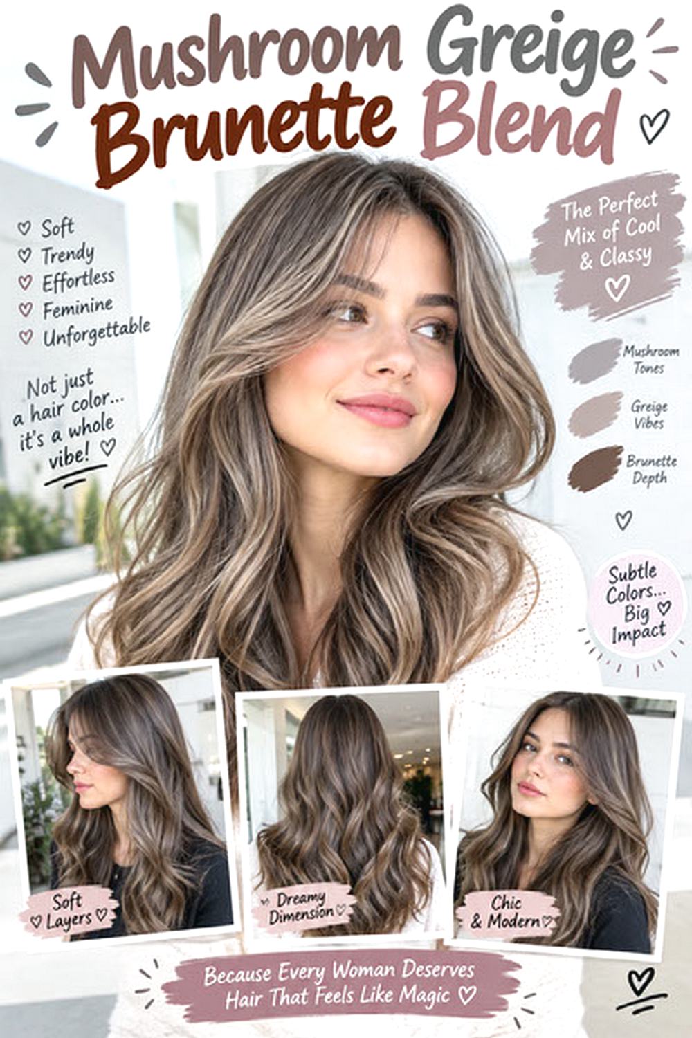 Mushroom Greige Brunette Blend