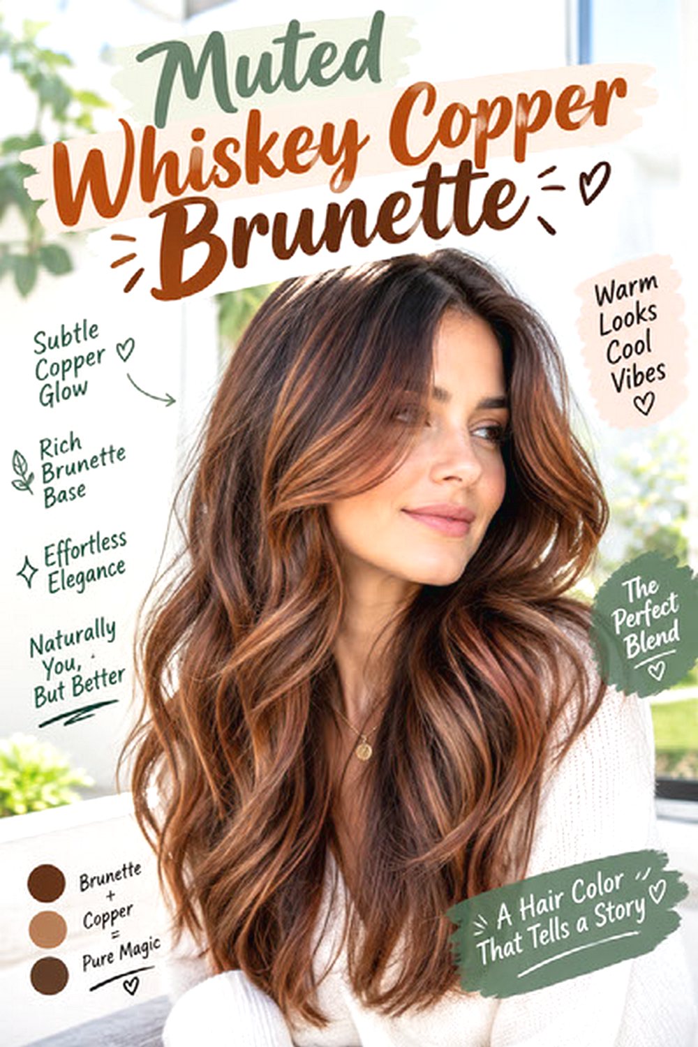 Muted Whiskey Copper Brunette