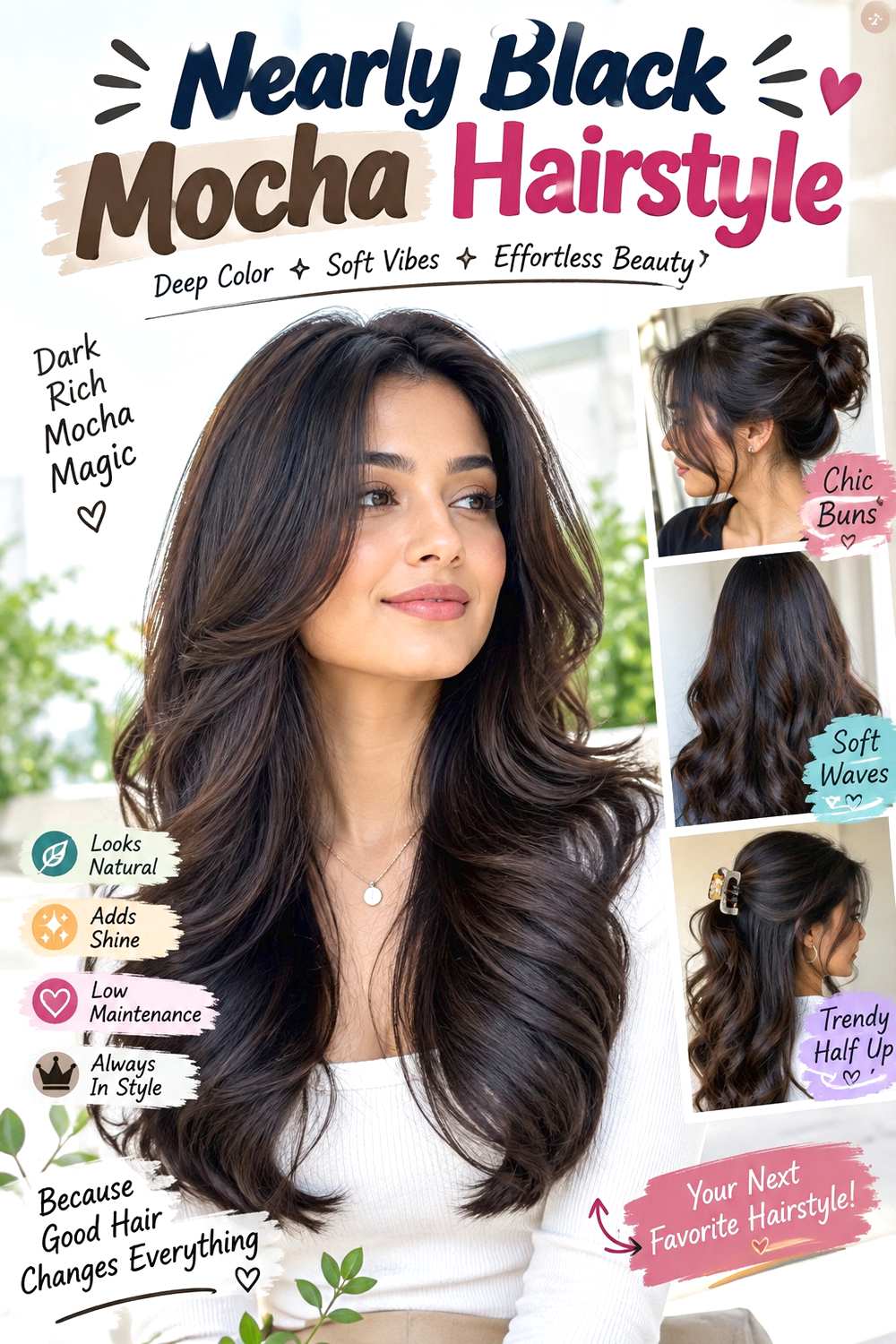 Nearly Black Mocha Hairstyle
