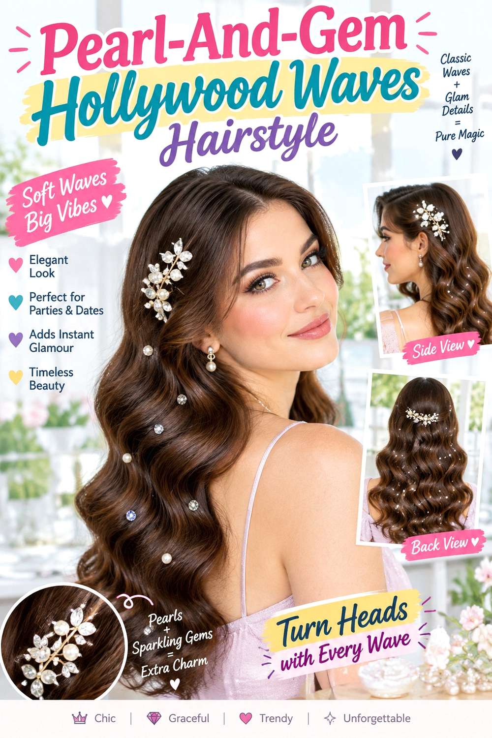 Pearl-And-Gem Hollywood Waves Hairstyle
