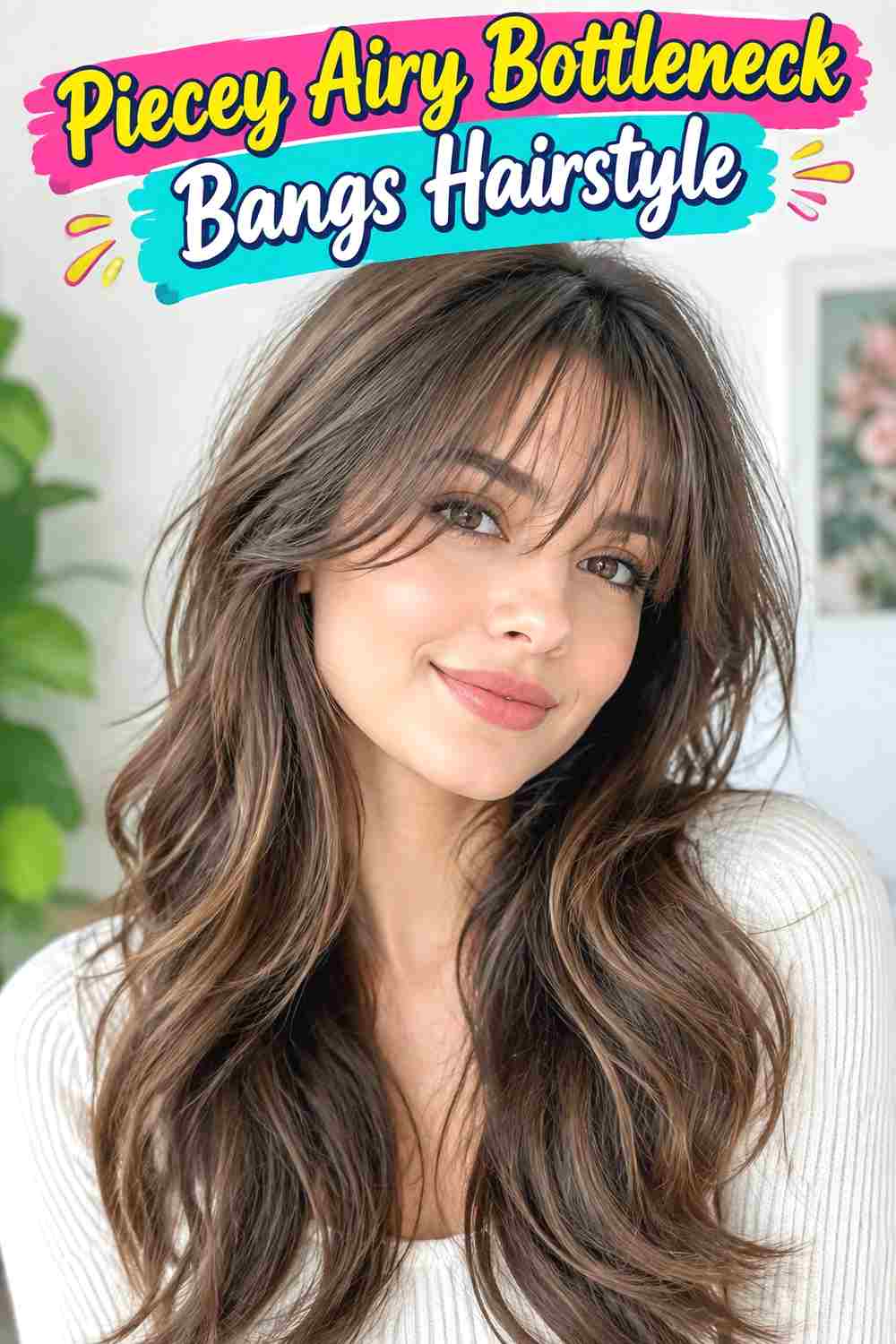 Piecey Airy Bottleneck Bangs Hairstyle
