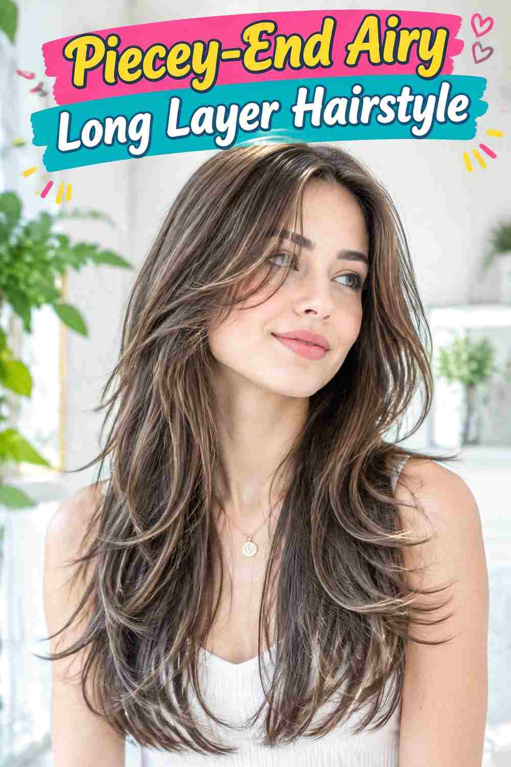 Piecey-End Airy Long Layer Hairstyle