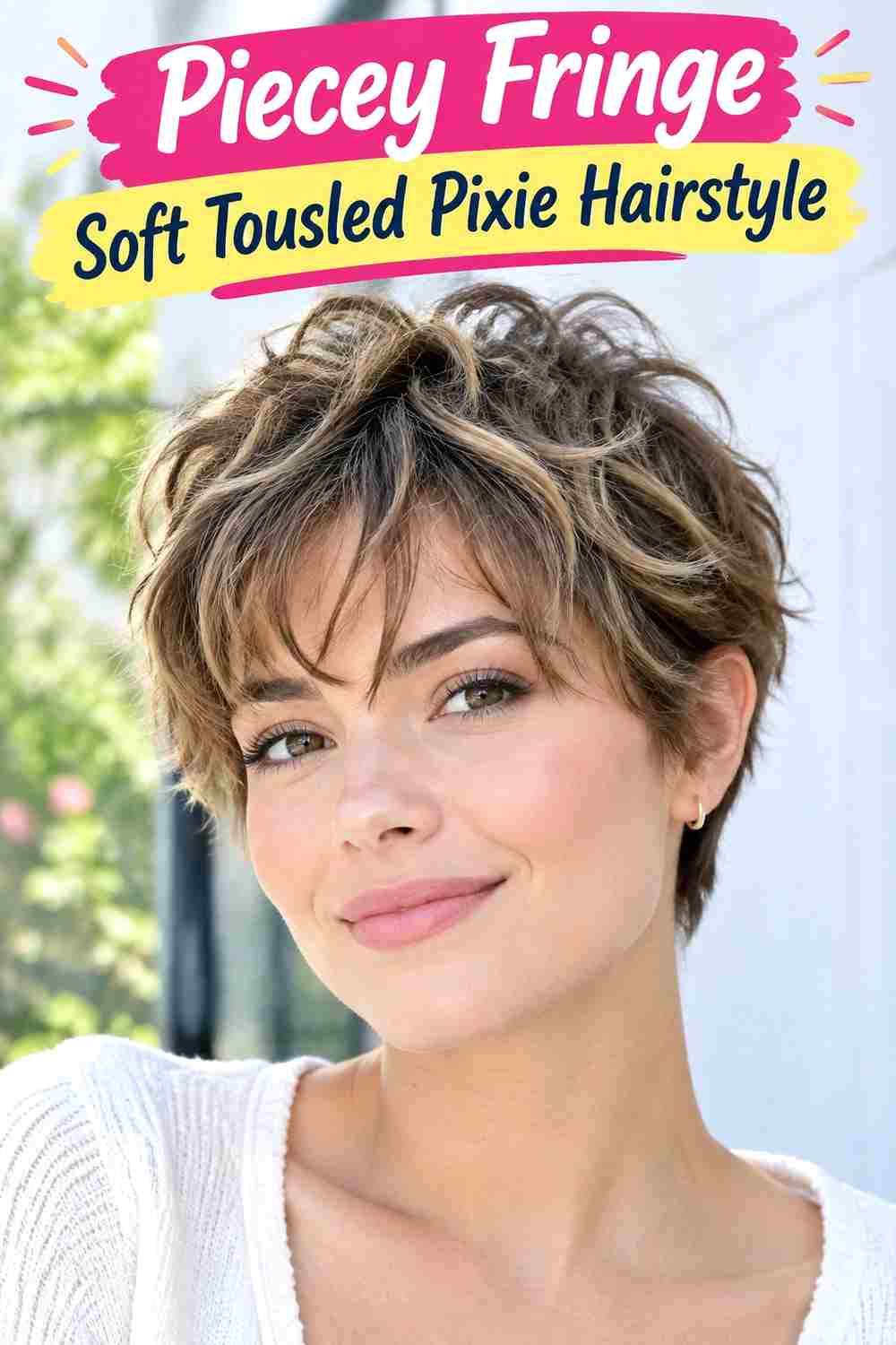 Piecey Fringe Soft Tousled Pixie Hairstyle