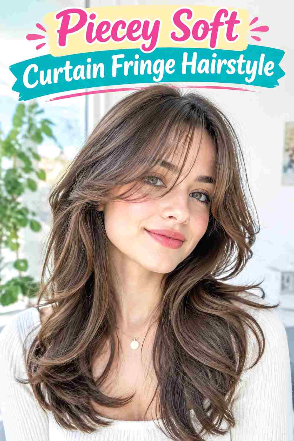 Piecey Soft Curtain Fringe Hairstyle