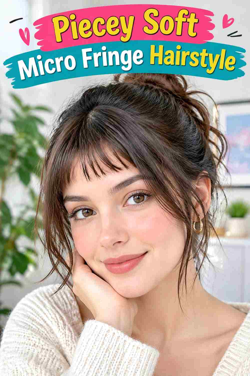 Piecey Soft Micro Fringe Hairstyle