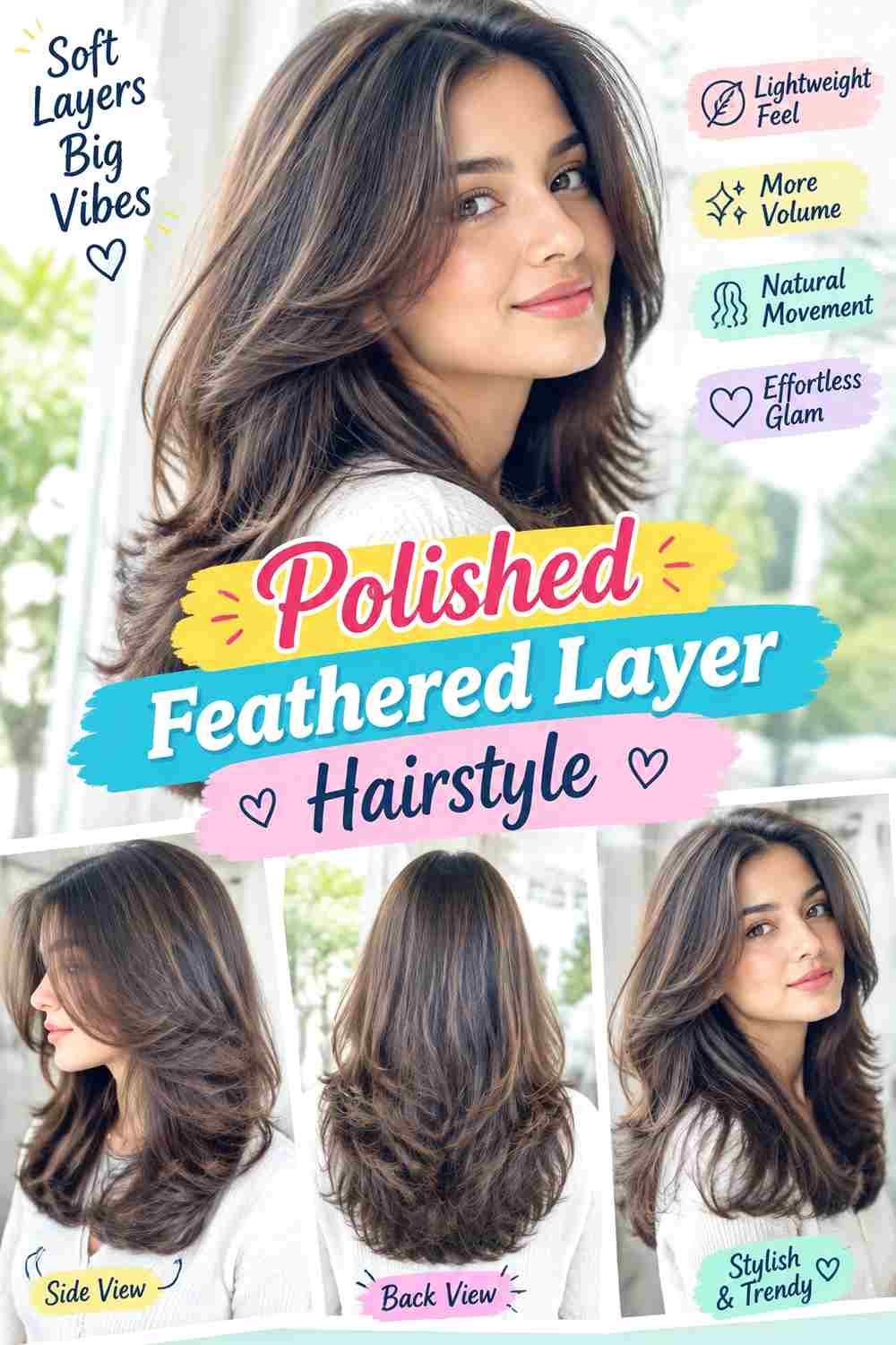 Polished Feathered Layer Hairstyle