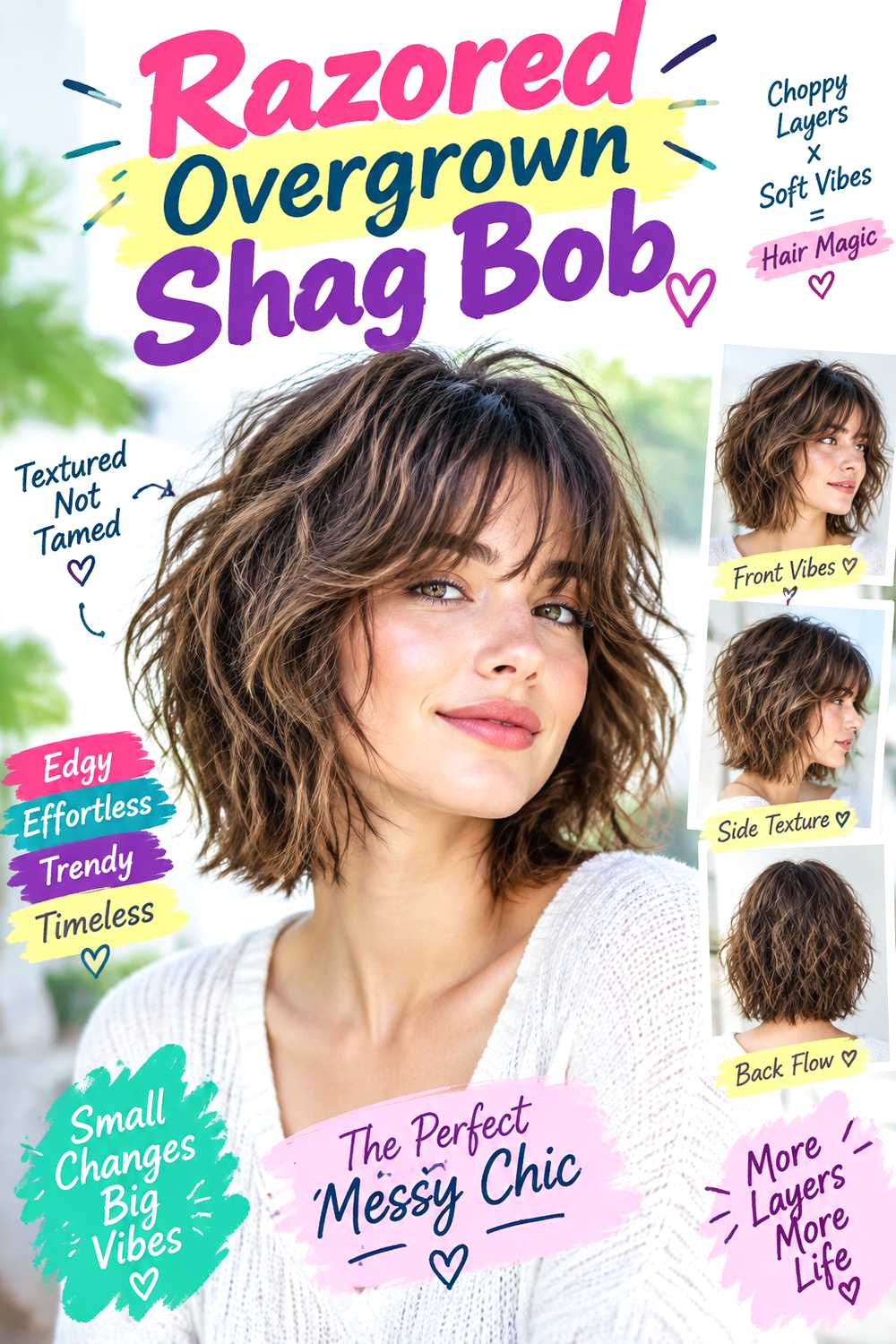 Razored Overgrown Shag Bob