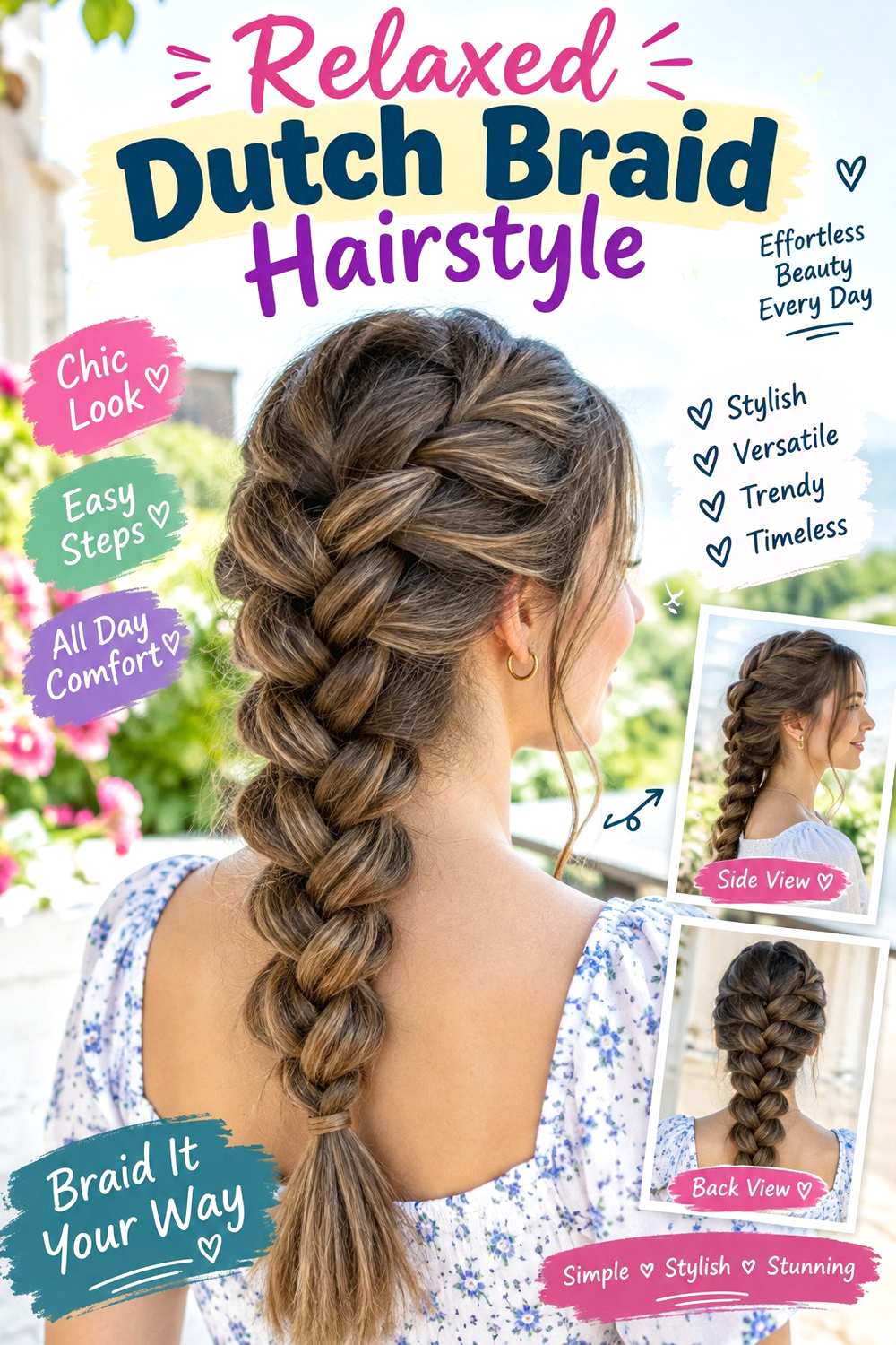 Relaxed Dutch Braid Hairstyle