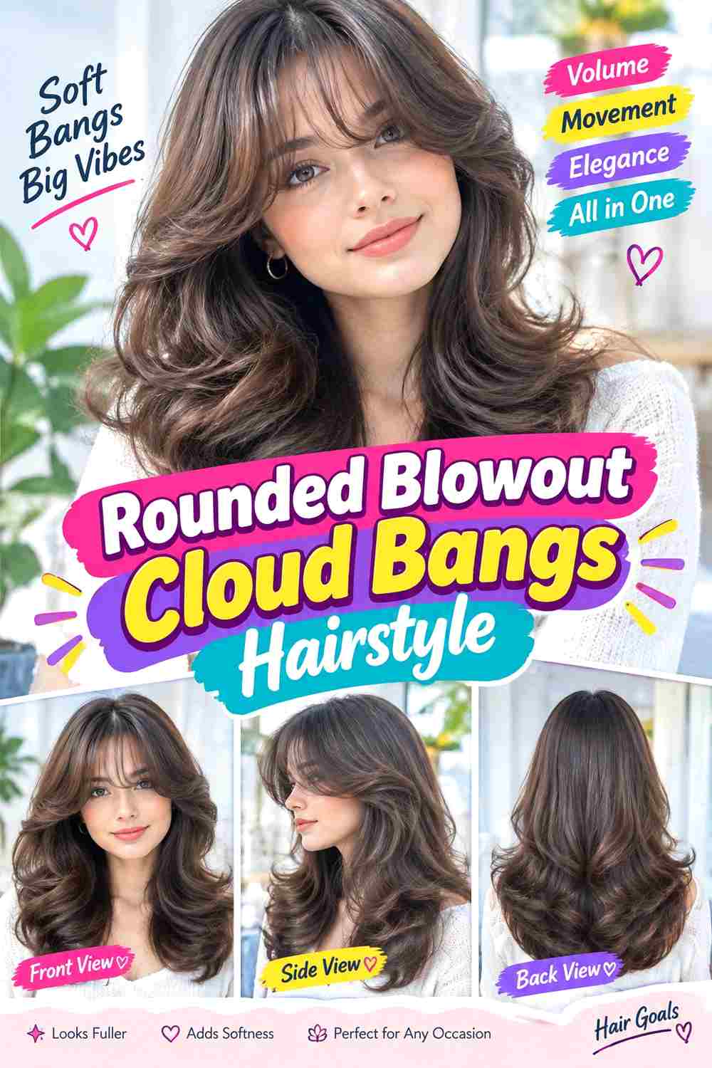 Rounded Blowout Cloud Bangs Hairstyle