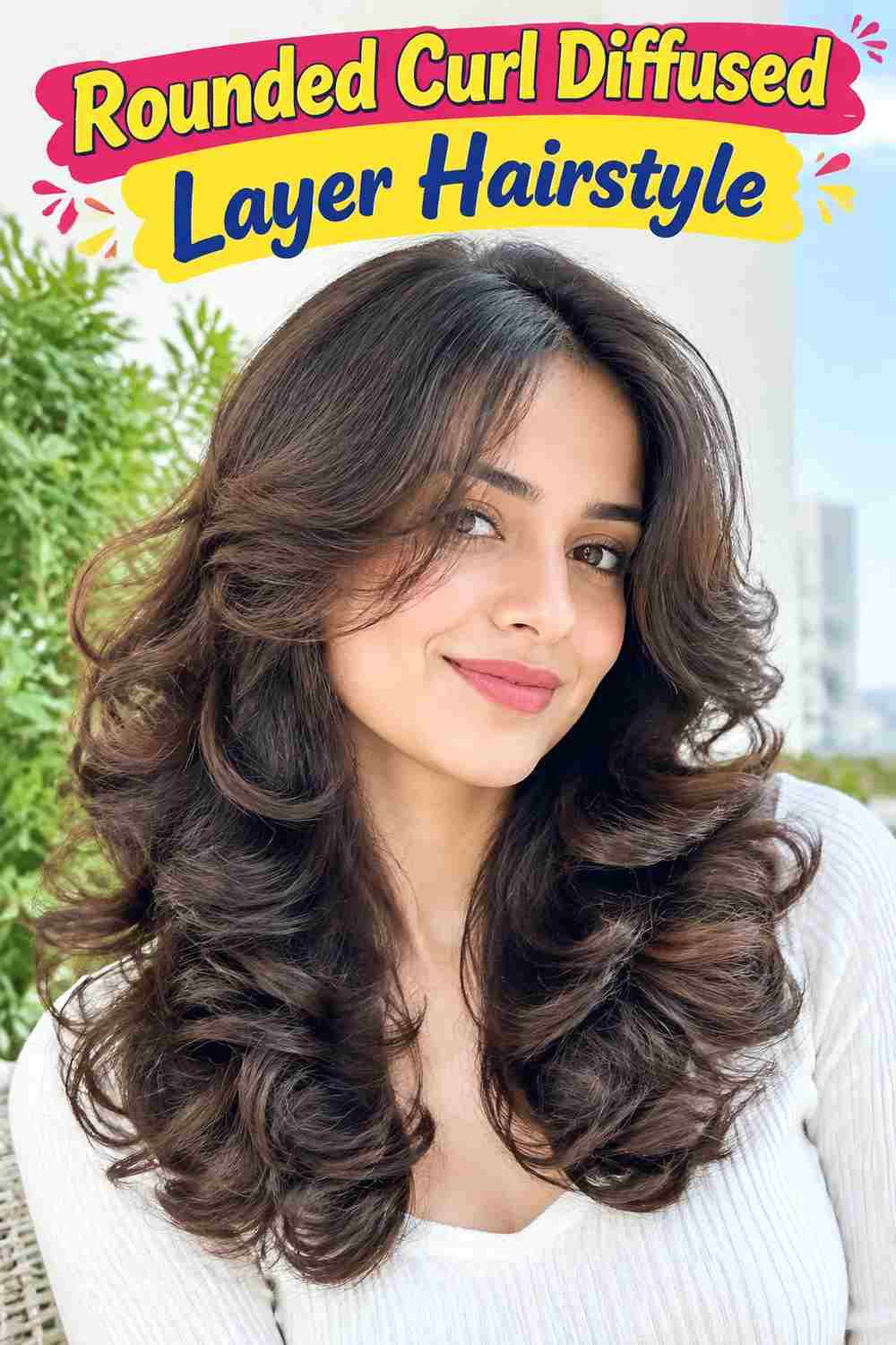 Rounded Curl Diffused Layer Hairstyle