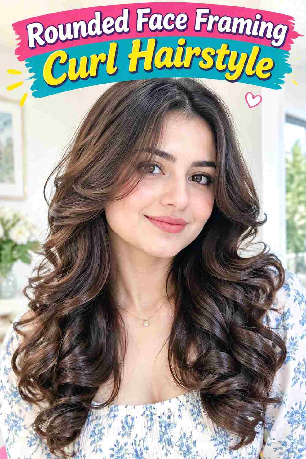 Rounded Face Framing Curl Hairstyle