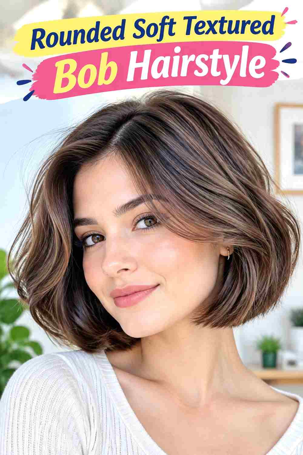 Rounded Soft Textured Bob Hairstyle