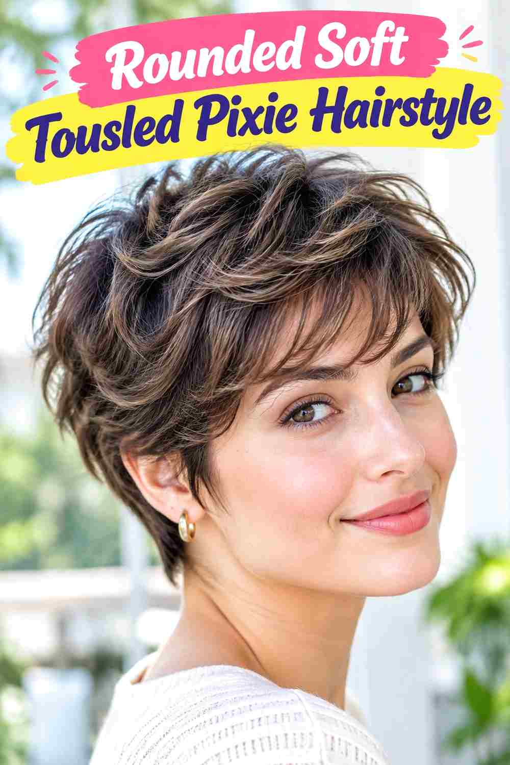 Rounded Soft Tousled Pixie Hairstyle