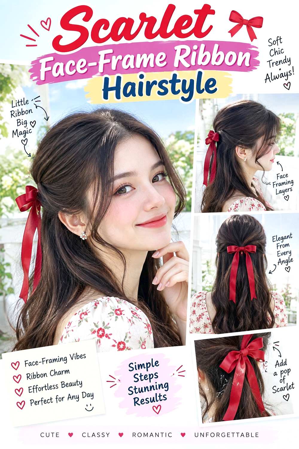 Scarlet Face-Frame Ribbon Hairstyle