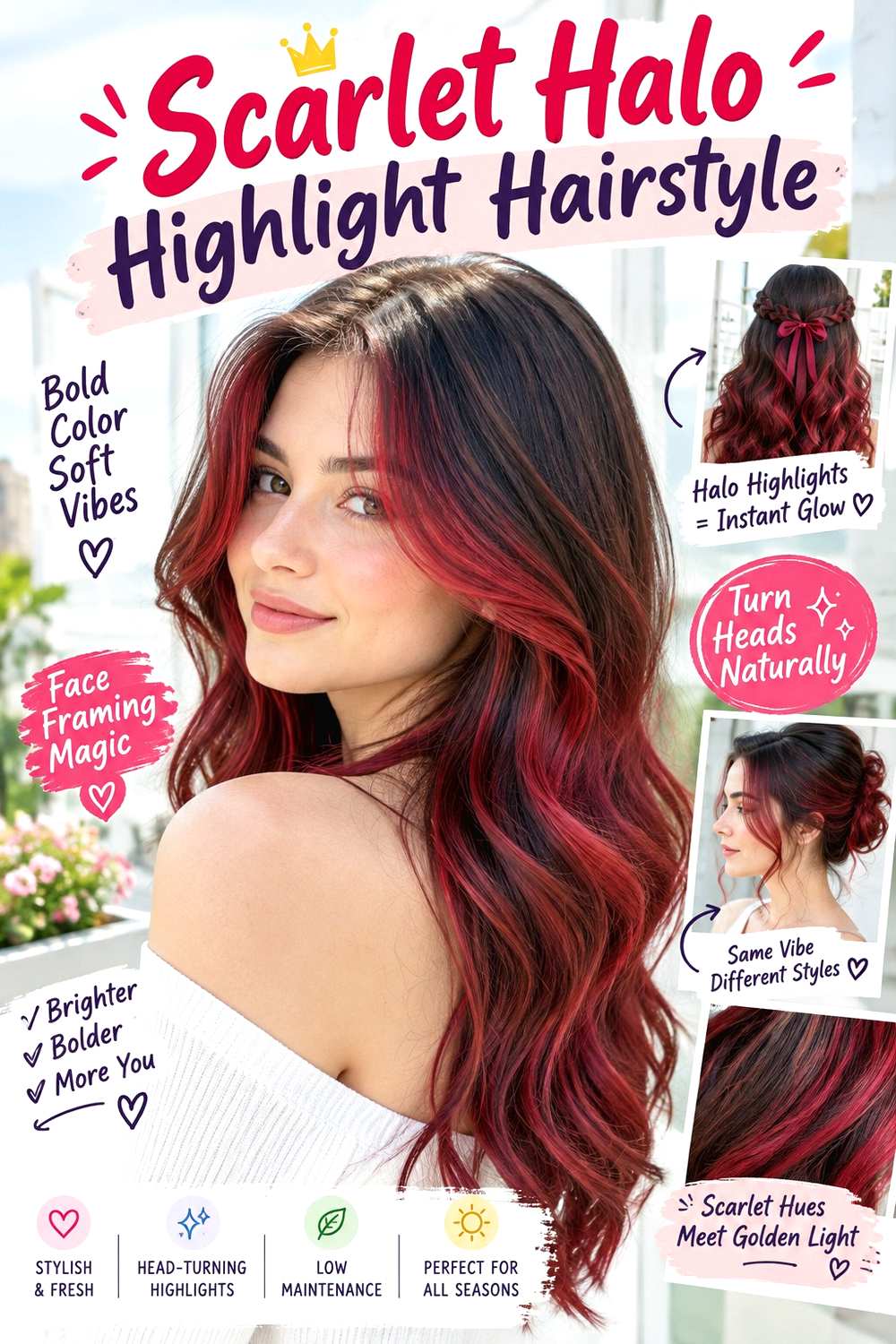 Scarlet Halo Highlight Hairstyle