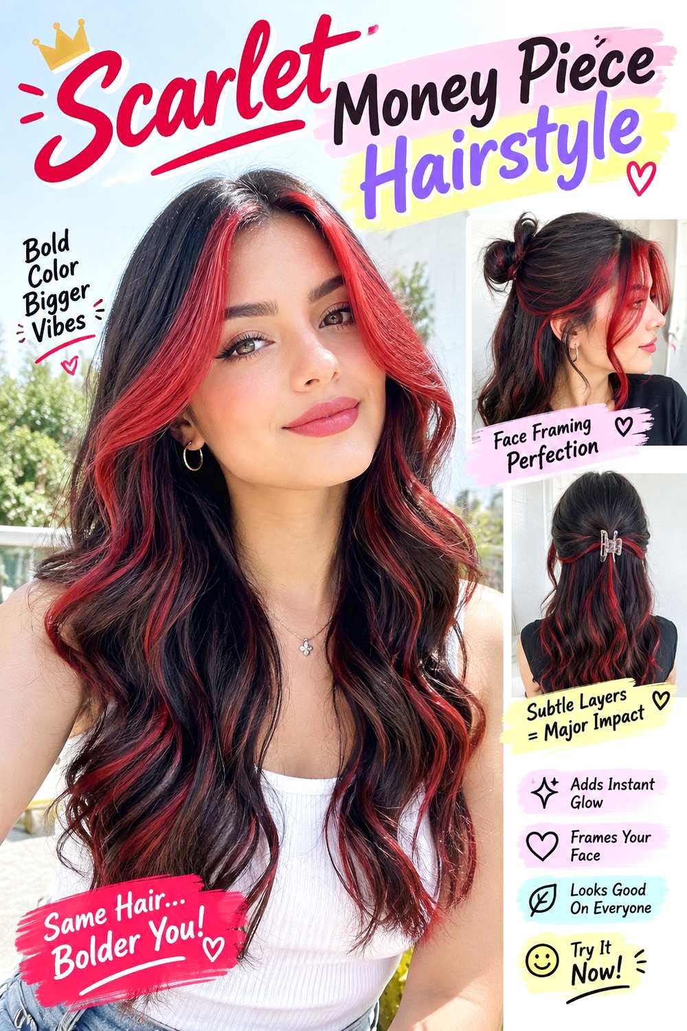 Scarlet Money Piece Hairstyle ()