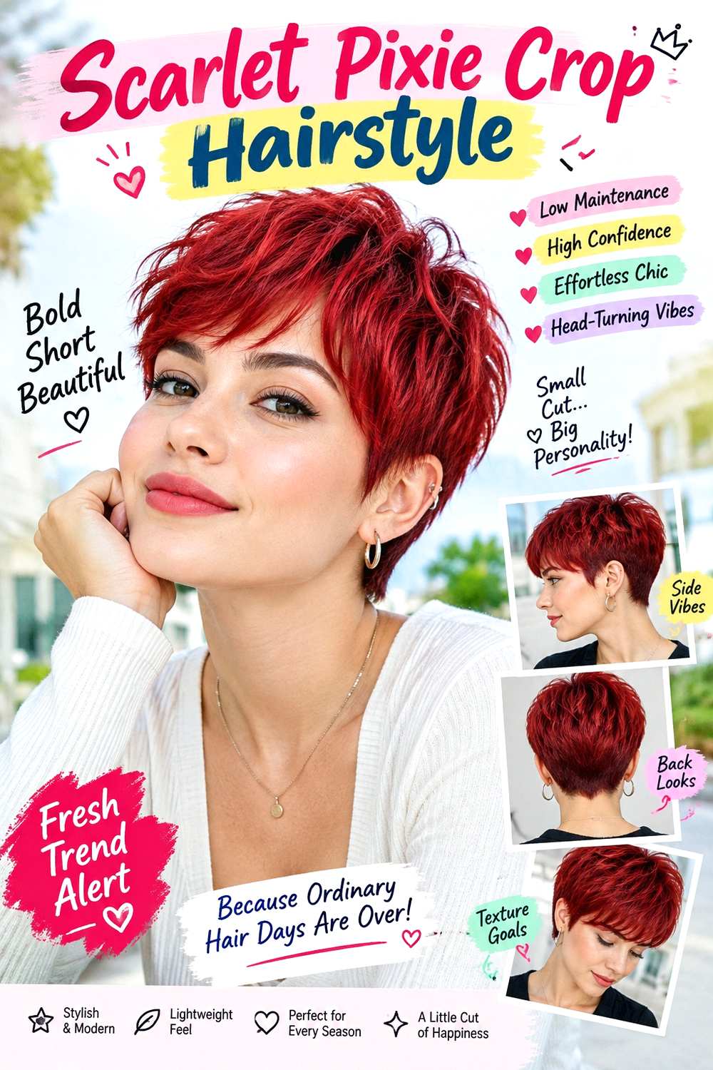 Scarlet Pixie Crop Hairstyle