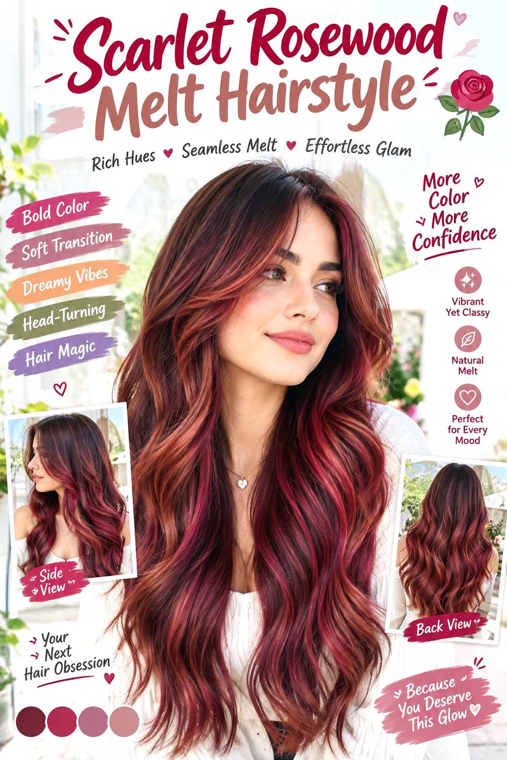 Scarlet Rosewood Melt Hairstyle ()