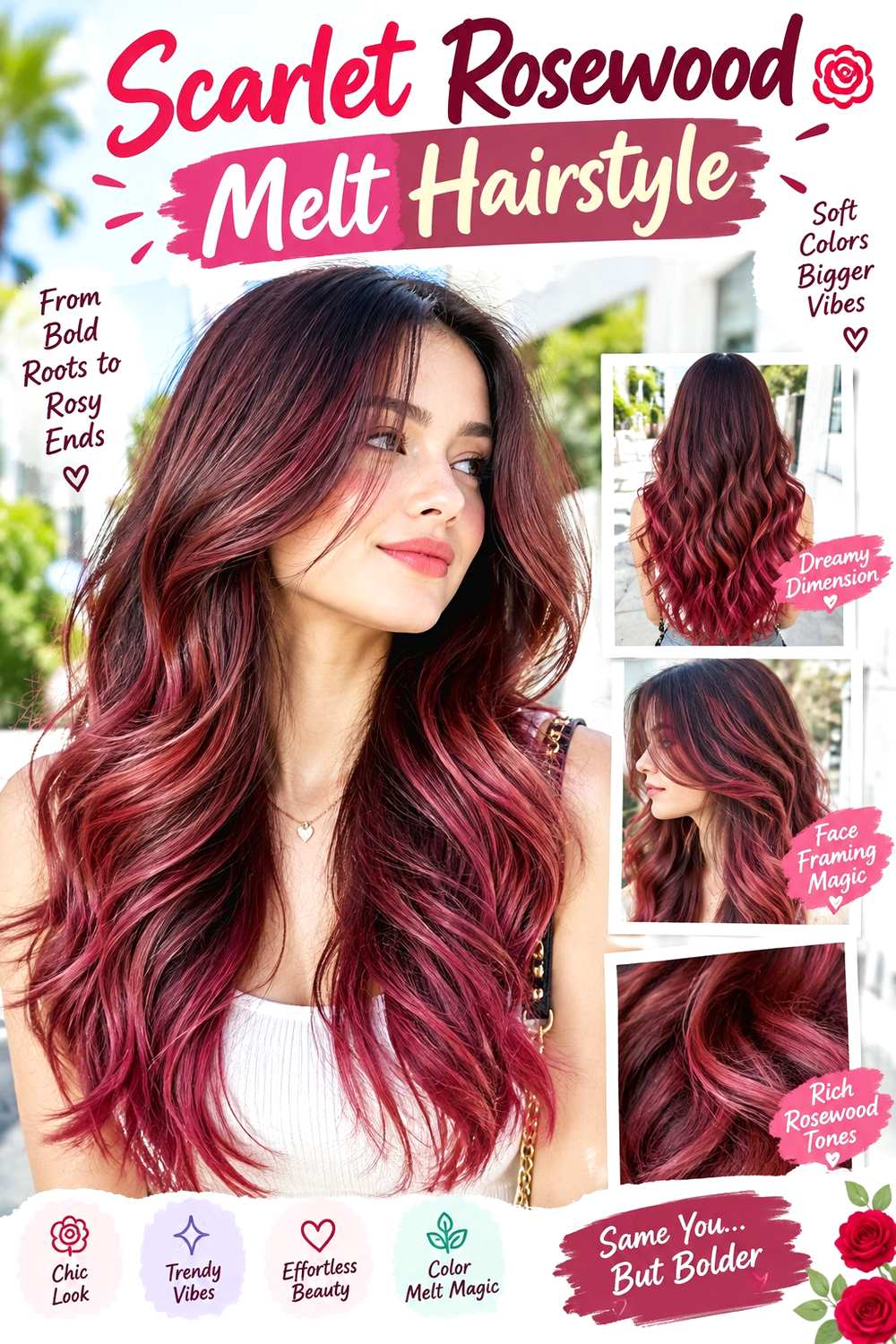 Scarlet Rosewood Melt Hairstyle