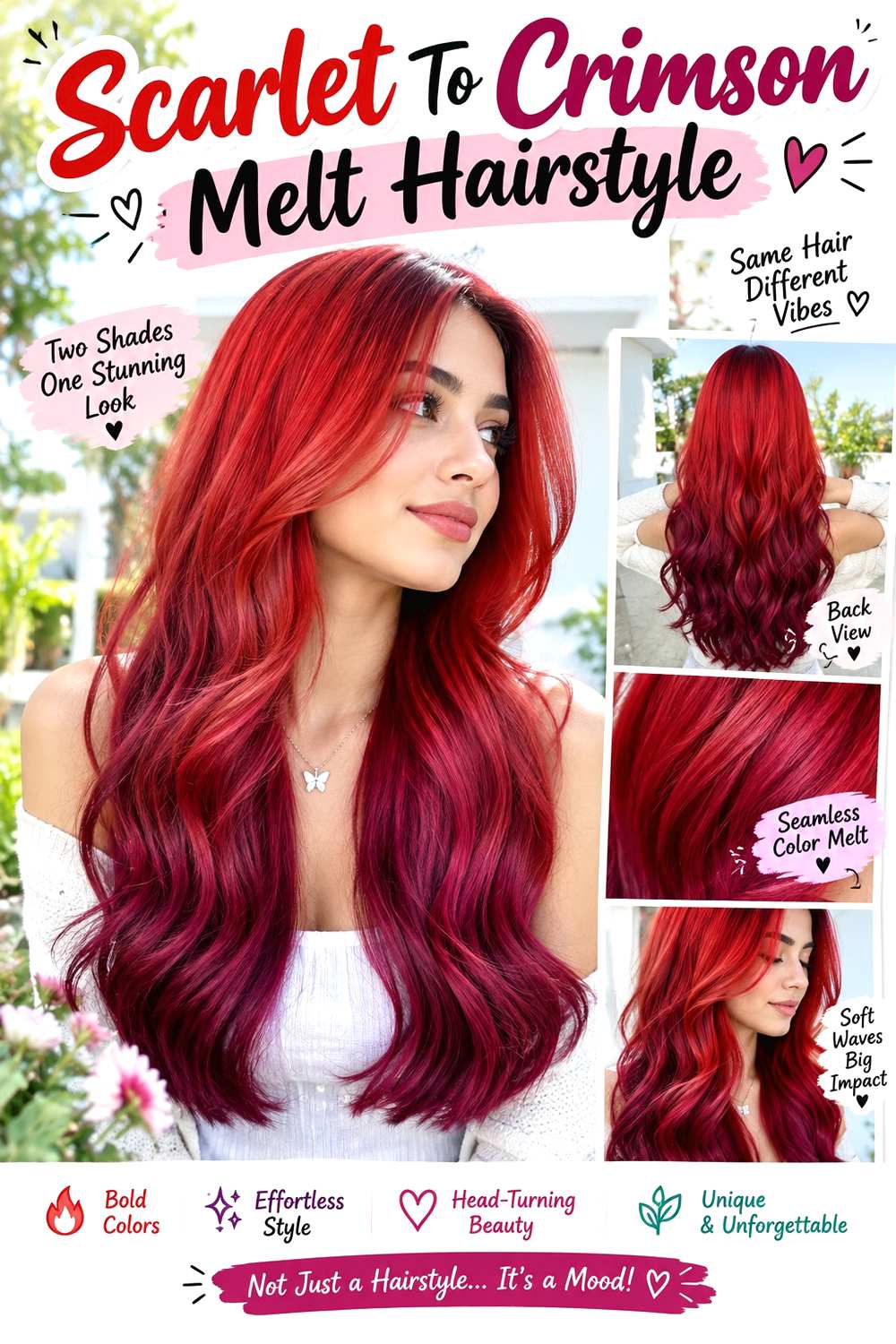 Scarlet To Crimson Melt Hairstyle