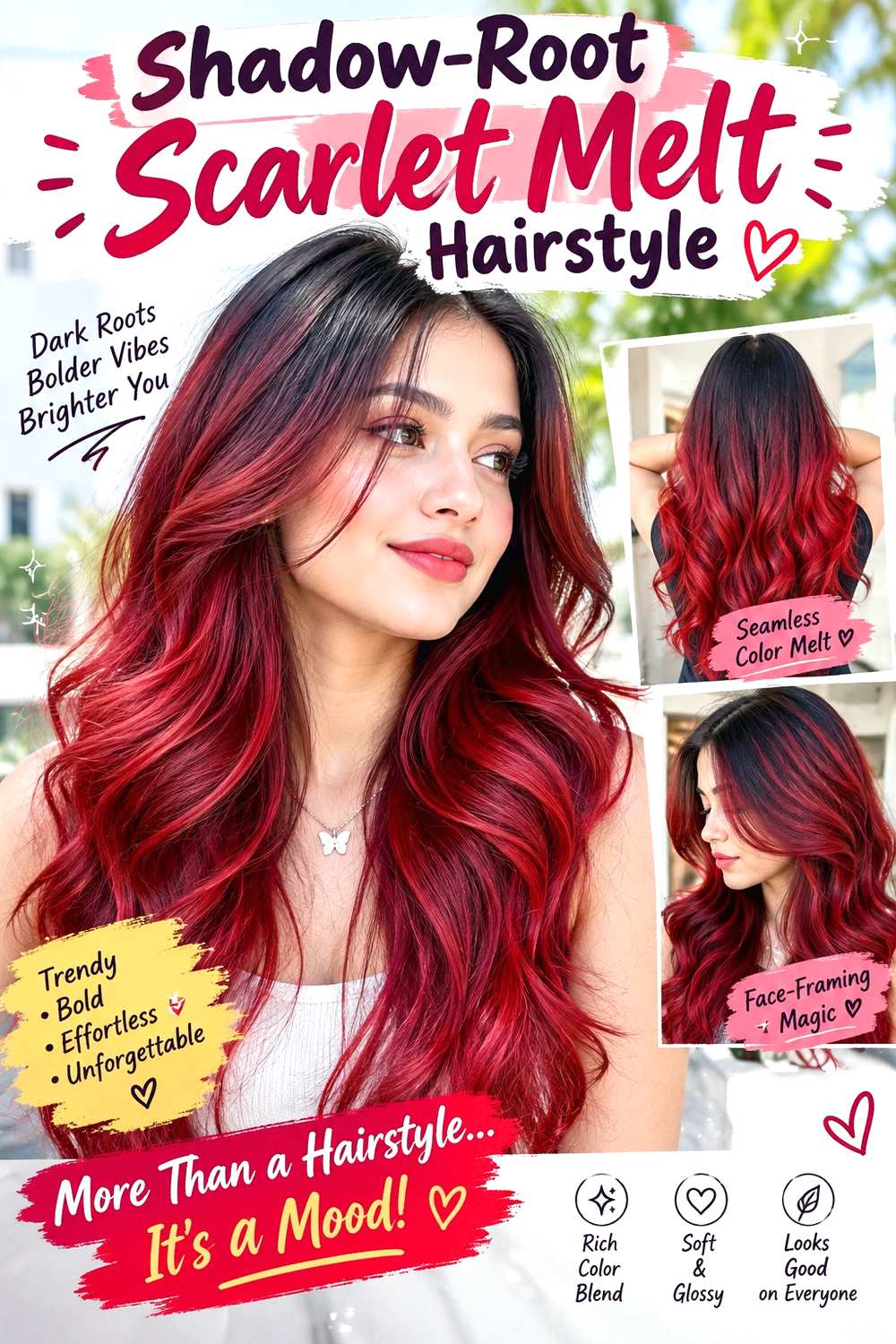 Shadow-Root Scarlet Melt Hairstyle