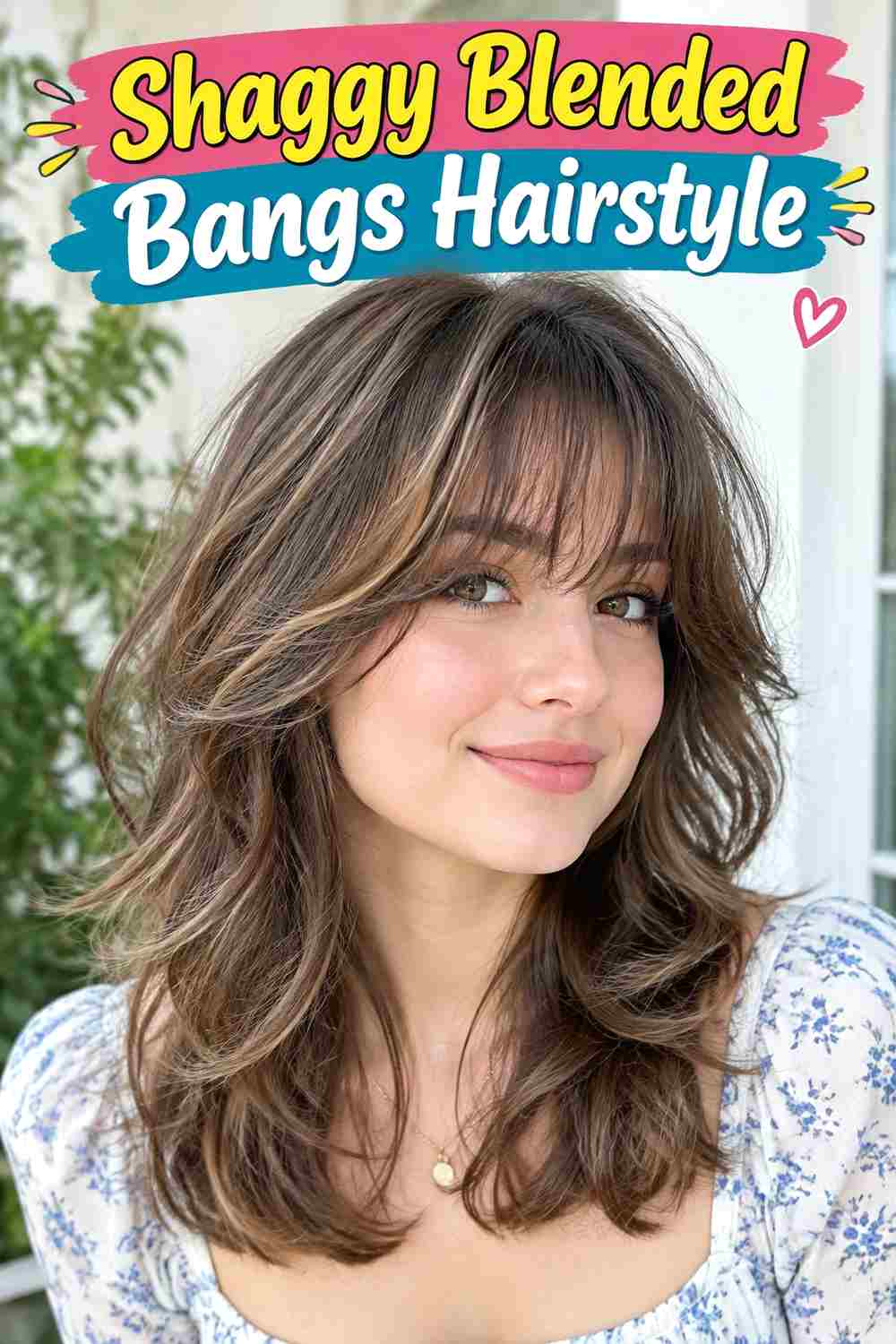 Shaggy Blended Bangs Hairstyle