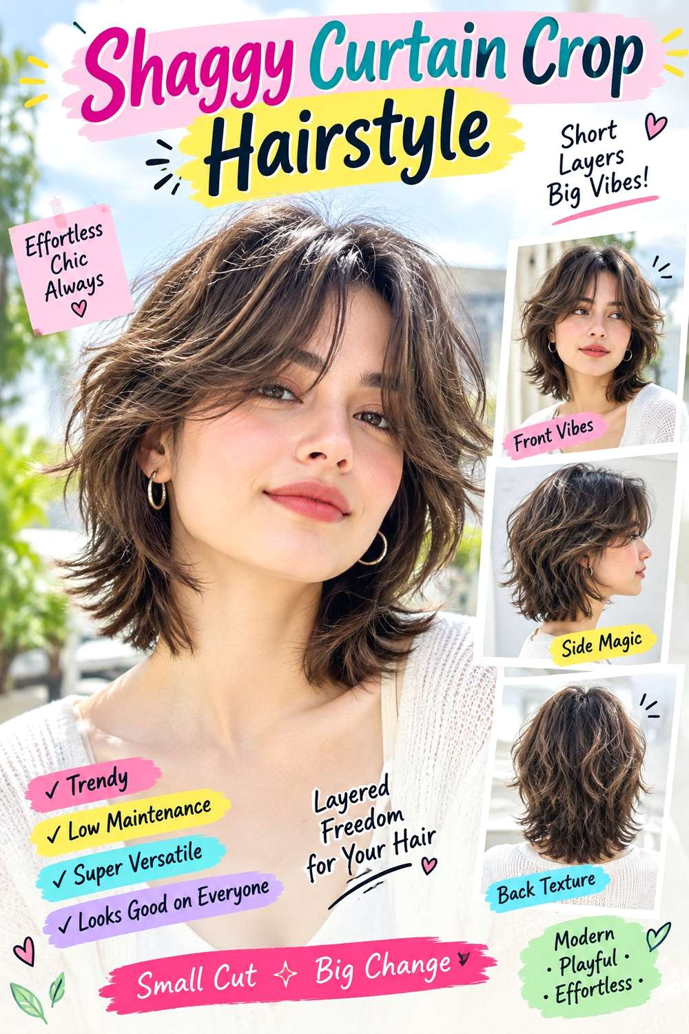 Shaggy Curtain Crop Hairstyle