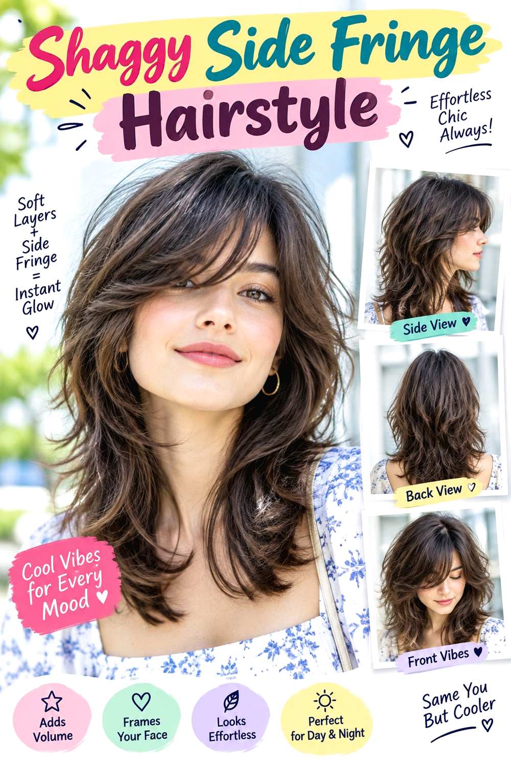 Shaggy Side Fringe Hairstyle