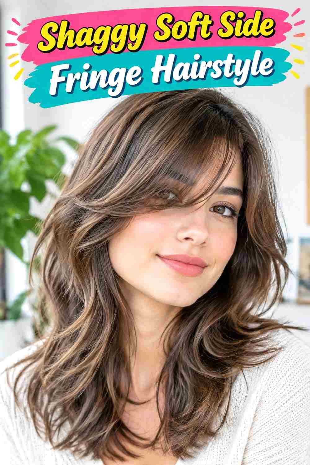 Shaggy Soft Side Fringe Hairstyle