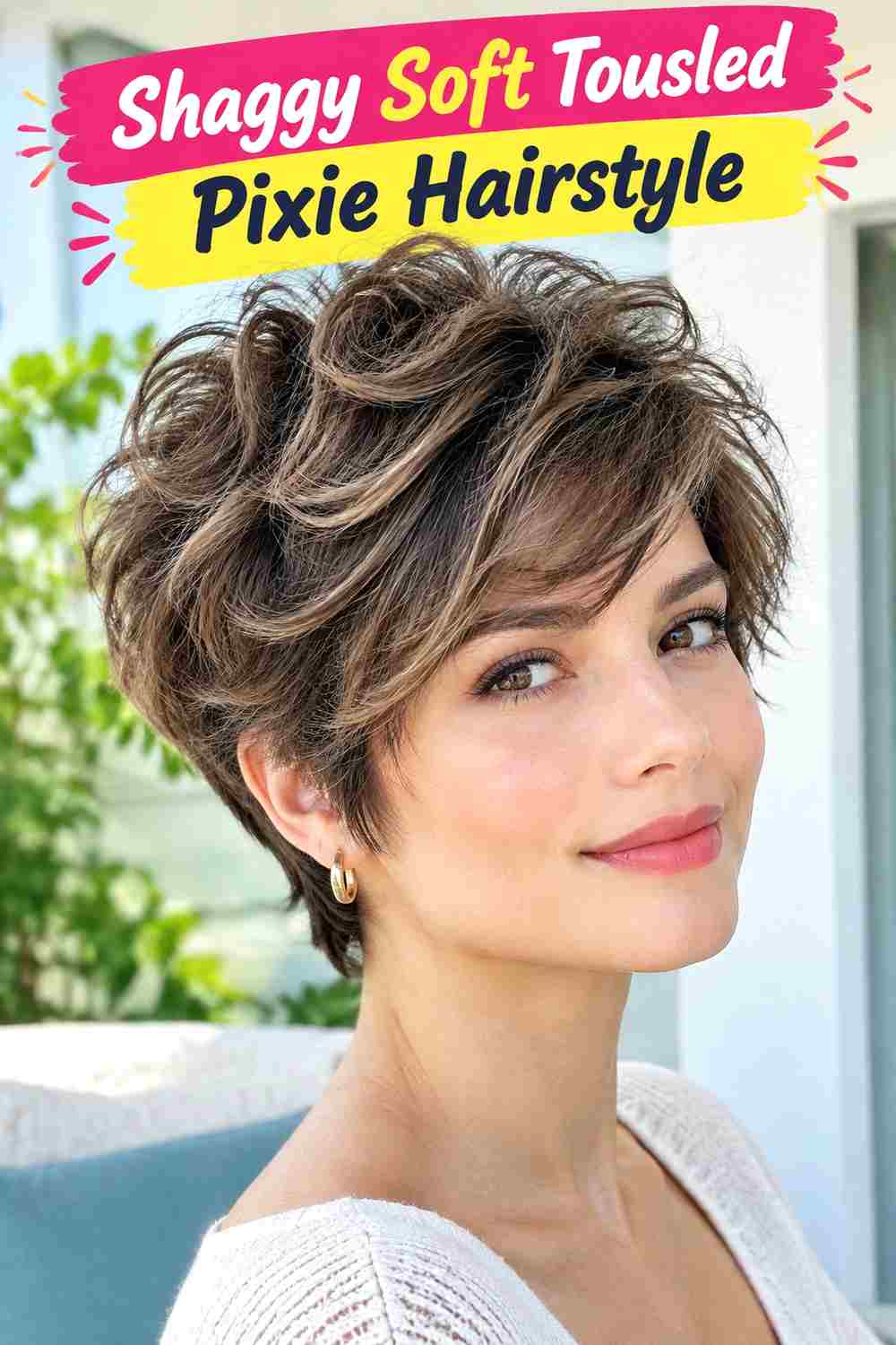 Shaggy Soft Tousled Pixie Hairstyle