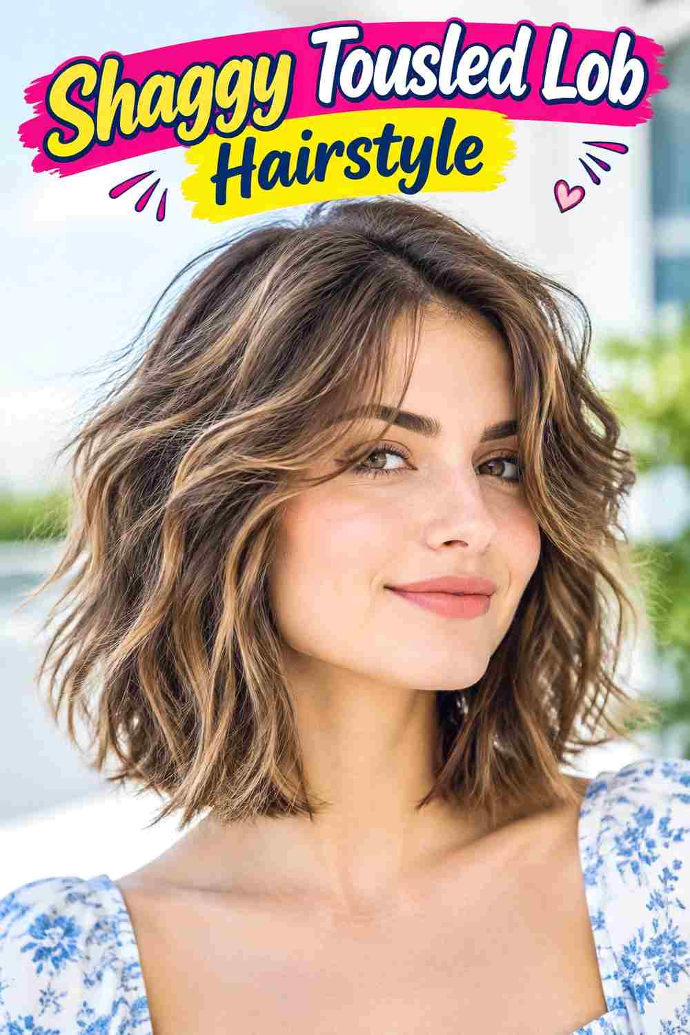 Shaggy Tousled Lob Hairstyle