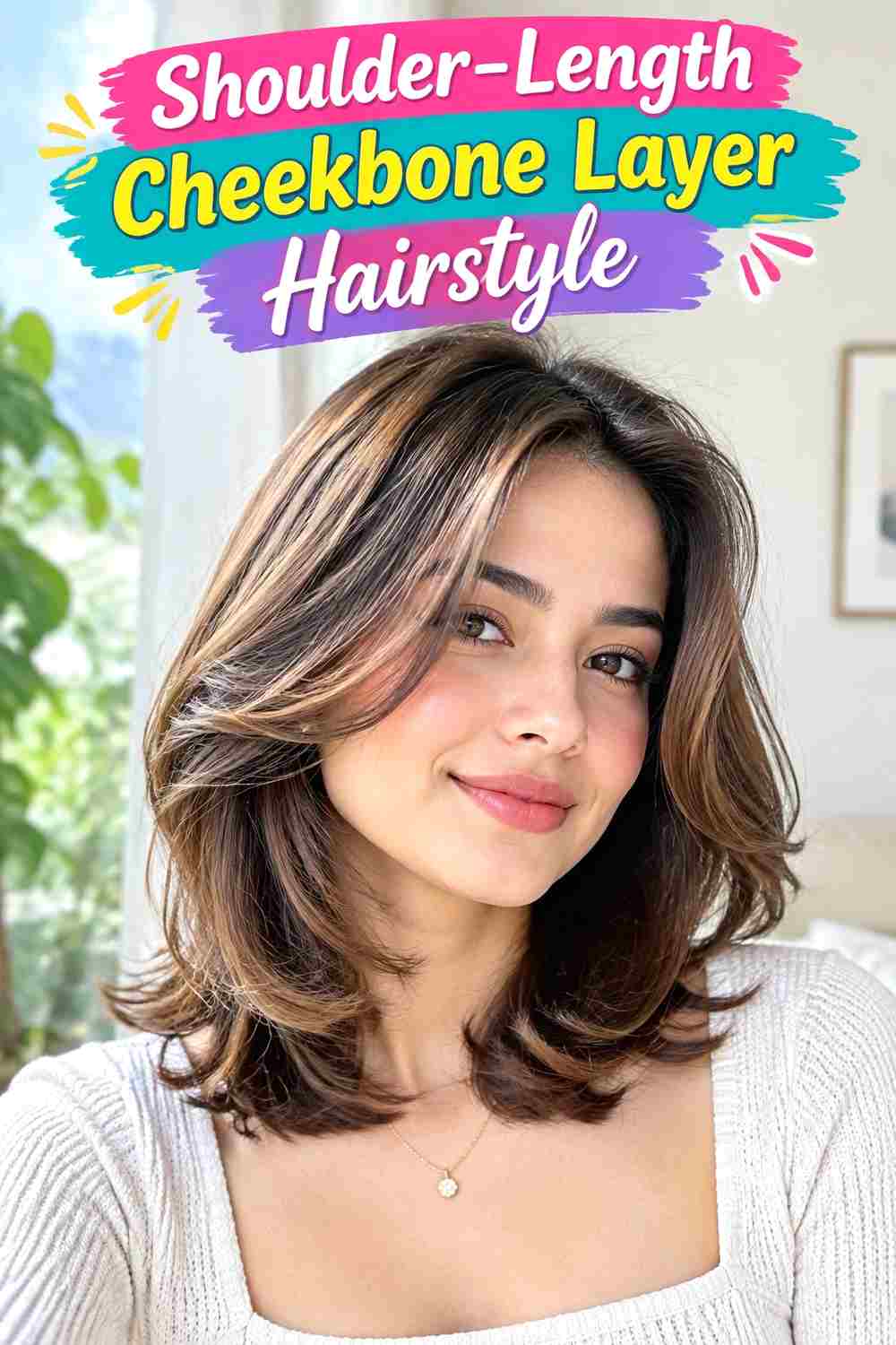 Shoulder-Length Cheekbone Layer Hairstyle