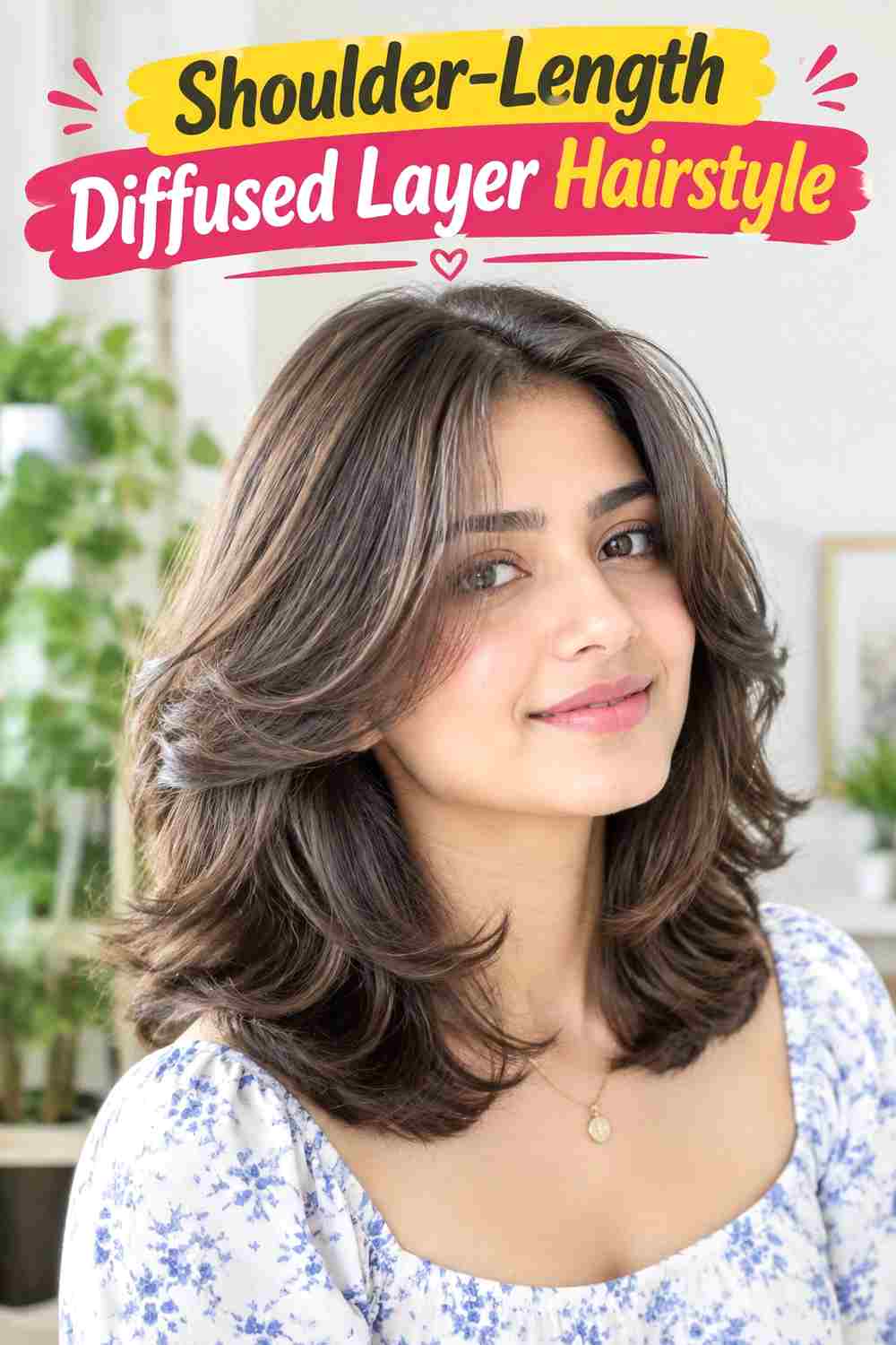Shoulder-Length Diffused Layer Hairstyle