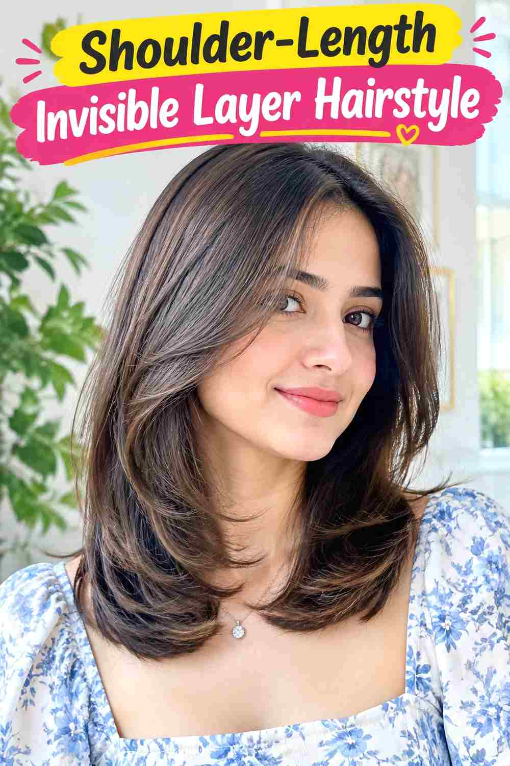 Shoulder-Length Invisible Layer Hairstyle