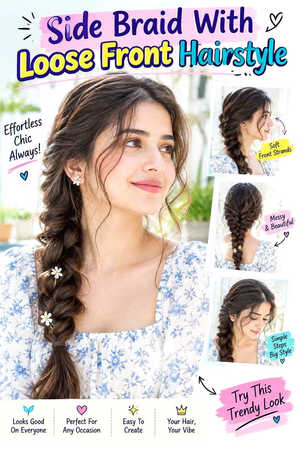 Side Braid With Loose Front Hairstyle
