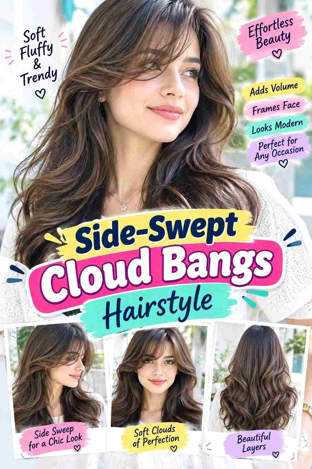 Side-Swept Cloud Bangs Hairstyle