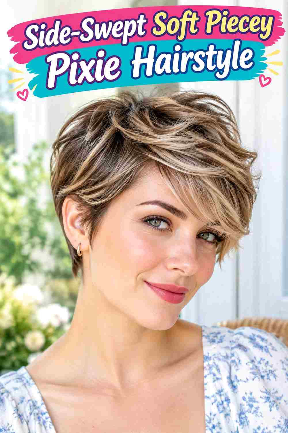 Side-Swept Soft Piecey Pixie Hairstyle