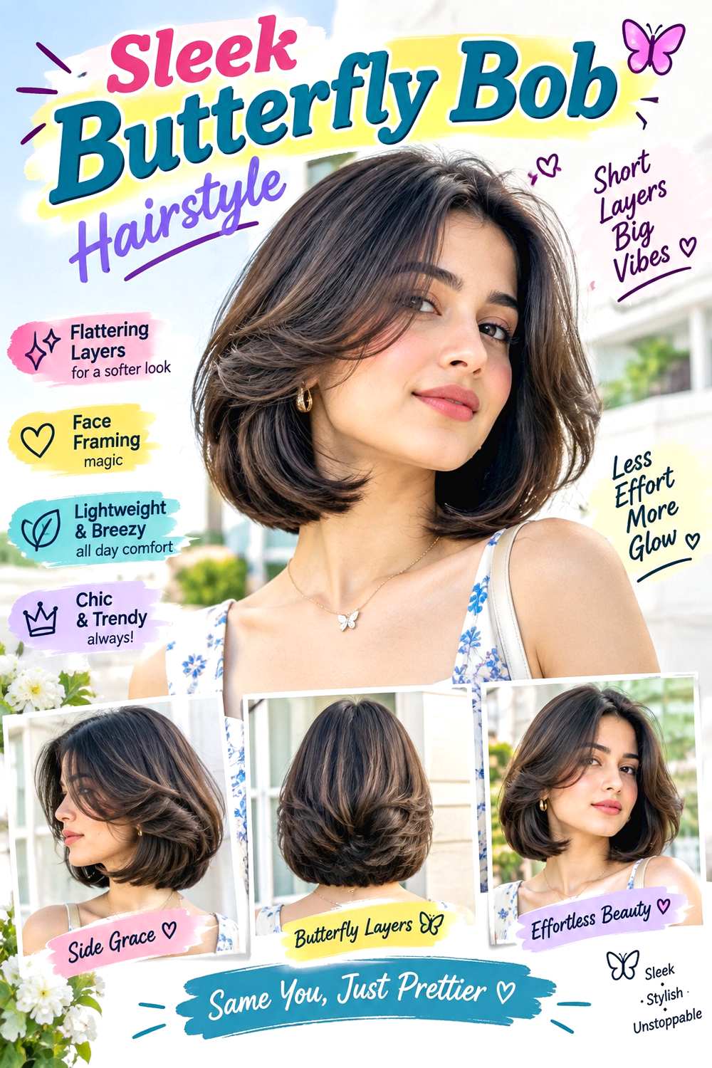 Sleek Butterfly Bob Hairstyle