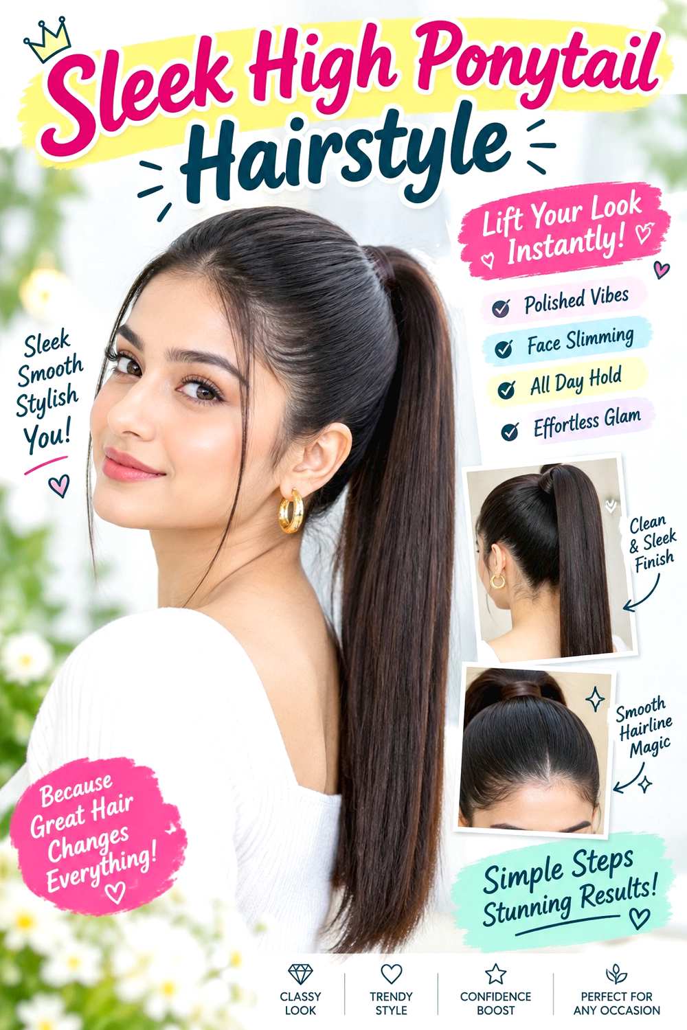 Sleek High Ponytail Hairstyle
