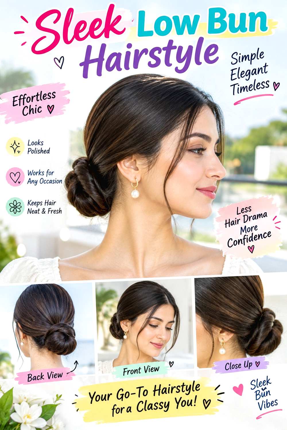 Sleek Low Bun Hairstyle