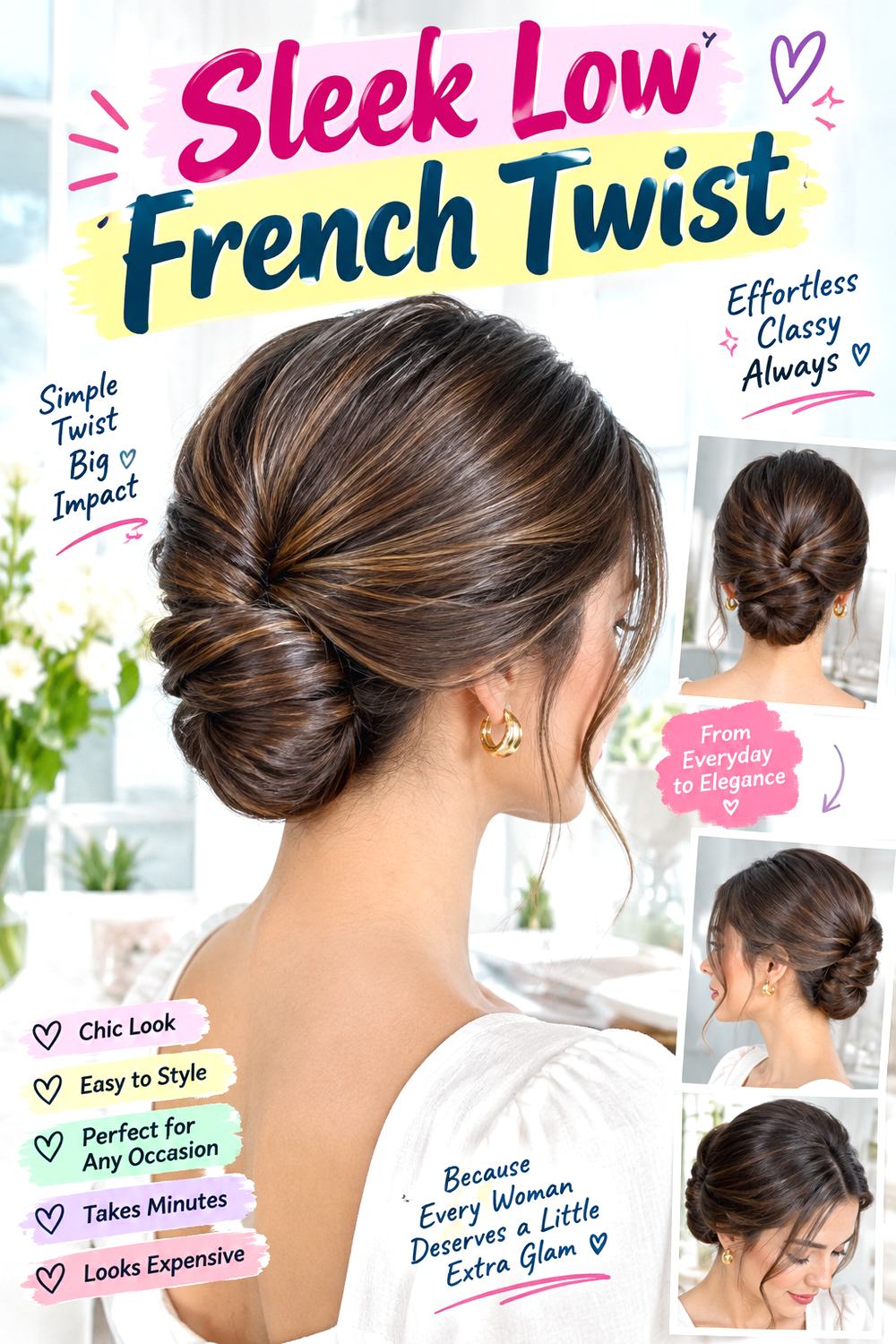Sleek Low French Twist