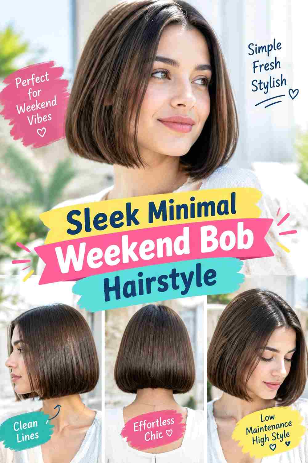 Sleek Minimal Weekend Bob Hairstyle