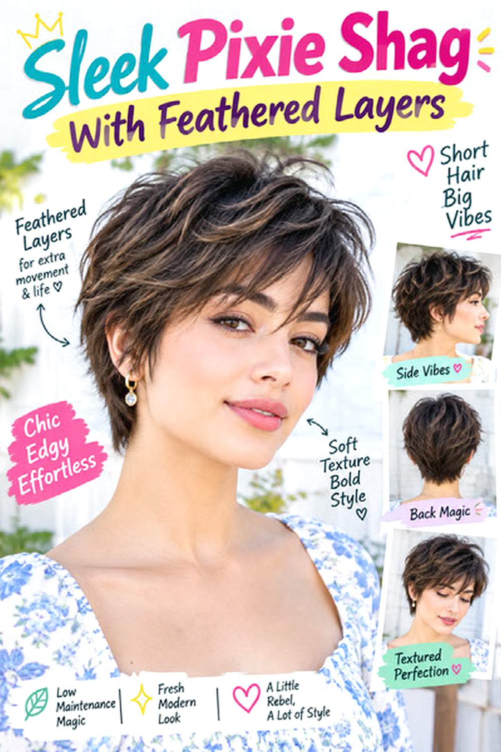 Sleek Pixie Shag With Feathered Layers