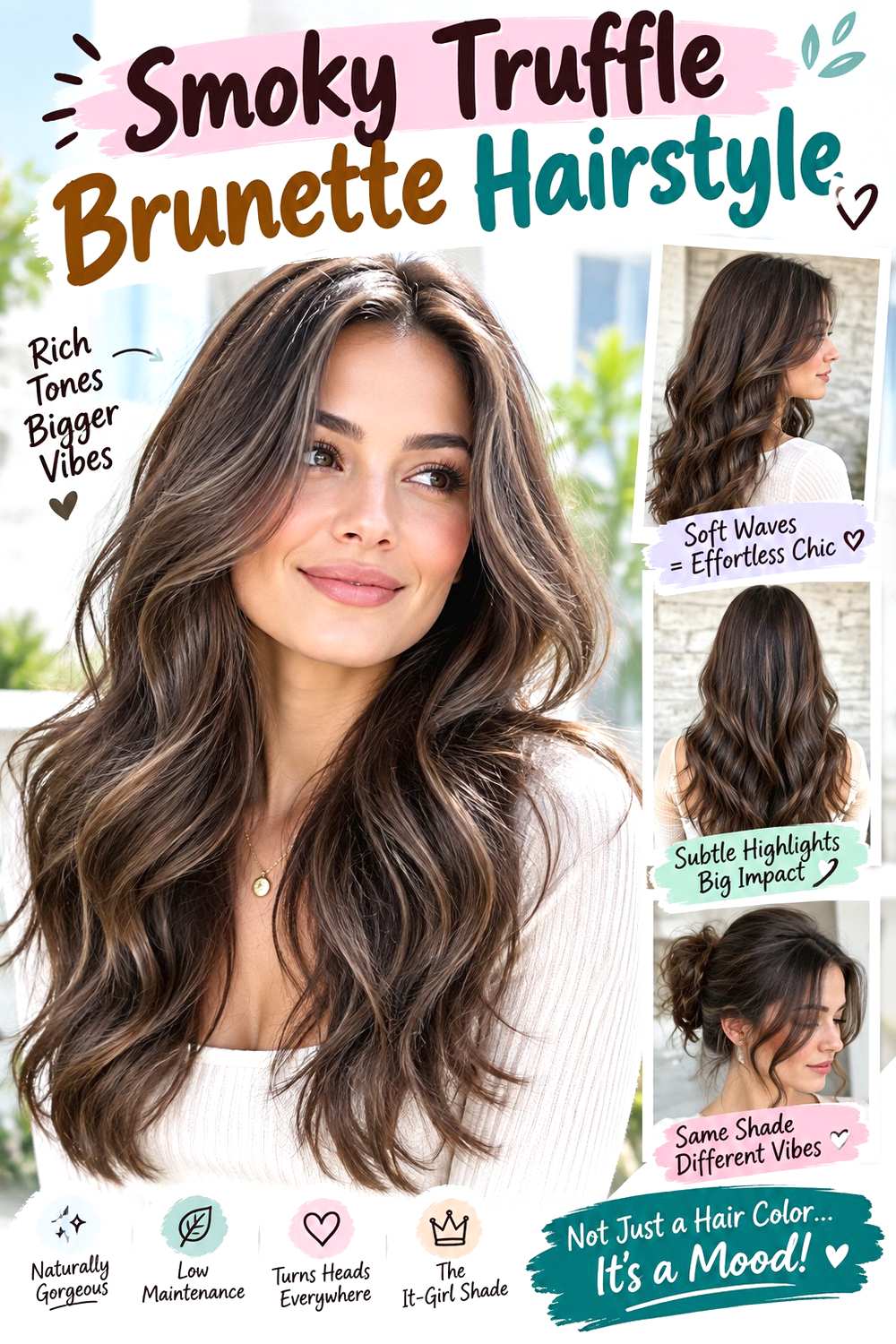 Smoky Truffle Brunette Hairstyle