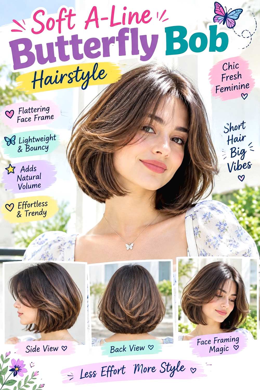 Soft A-Line Butterfly Bob Hairstyle