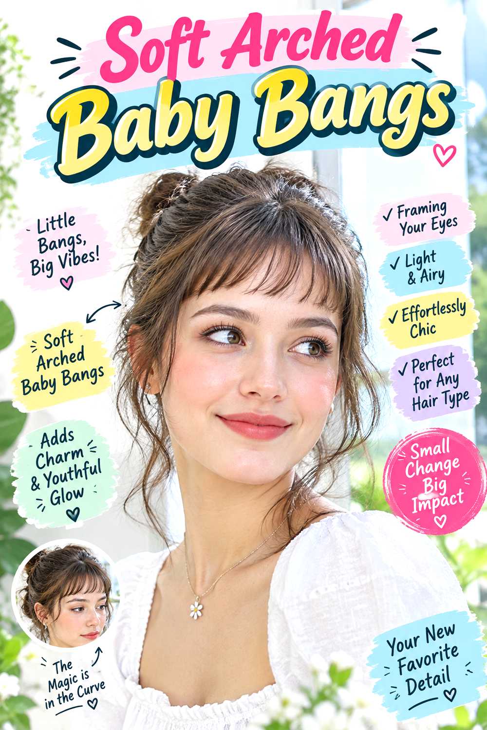 Soft Arched Baby Bangs