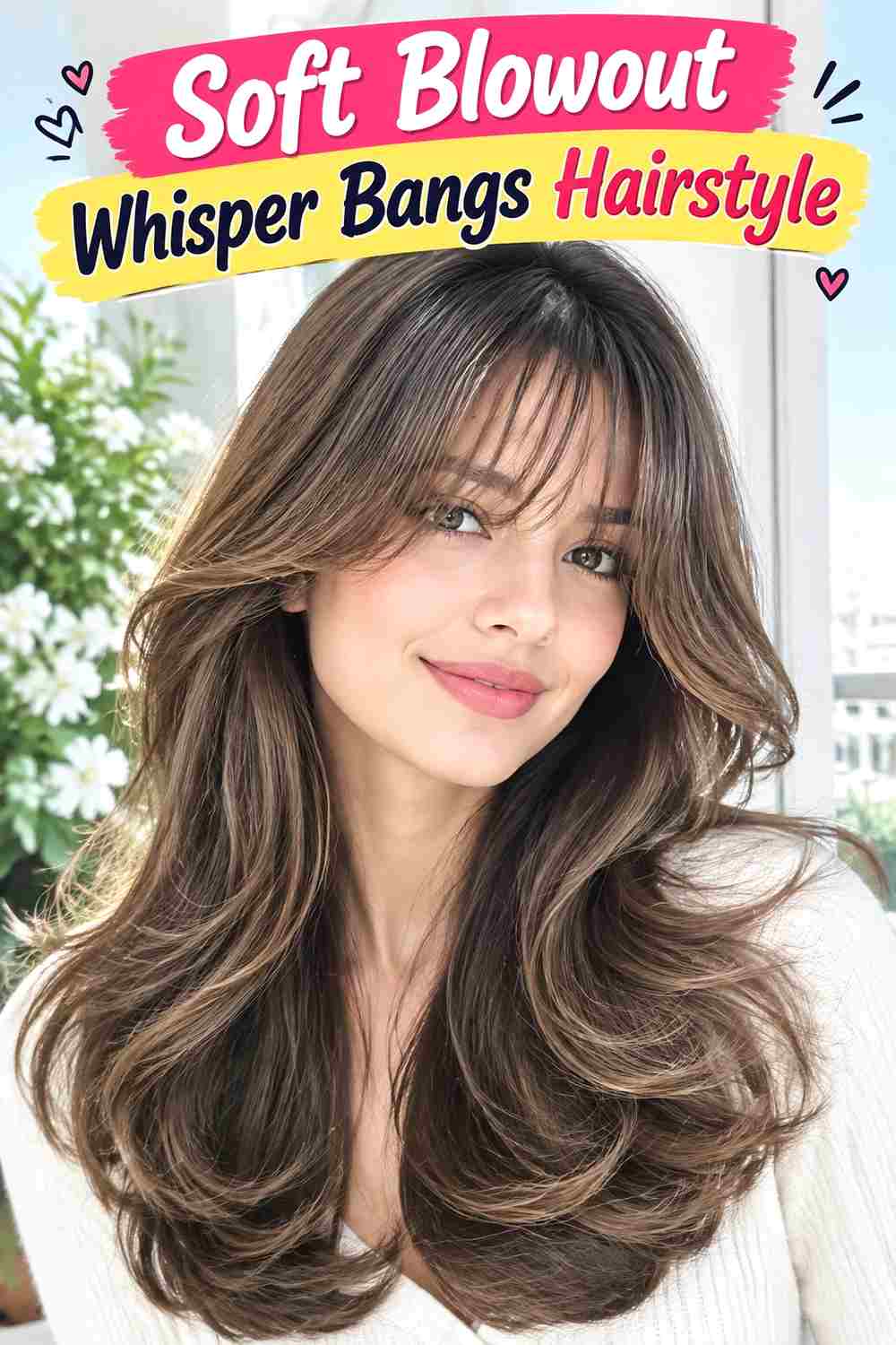 Soft Blowout Whisper Bangs Hairstyle