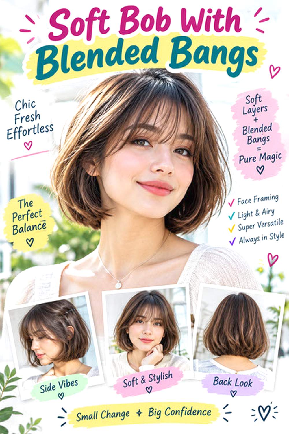 Soft Bob With Blended Bangs